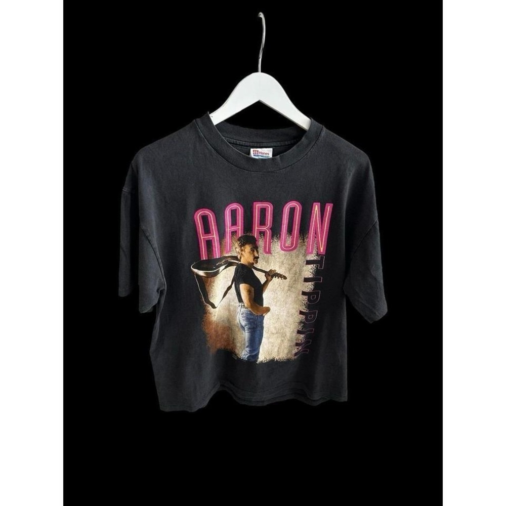 Vintage Aaron Tippin 1994 Looking Back Tour Shirt Sz Large USA Single Stitch‎